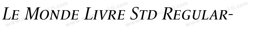 Le Monde Livre Std Regular字体转换